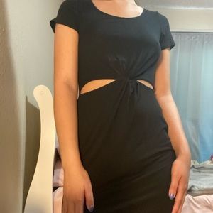 Black forever 21 cutout dress